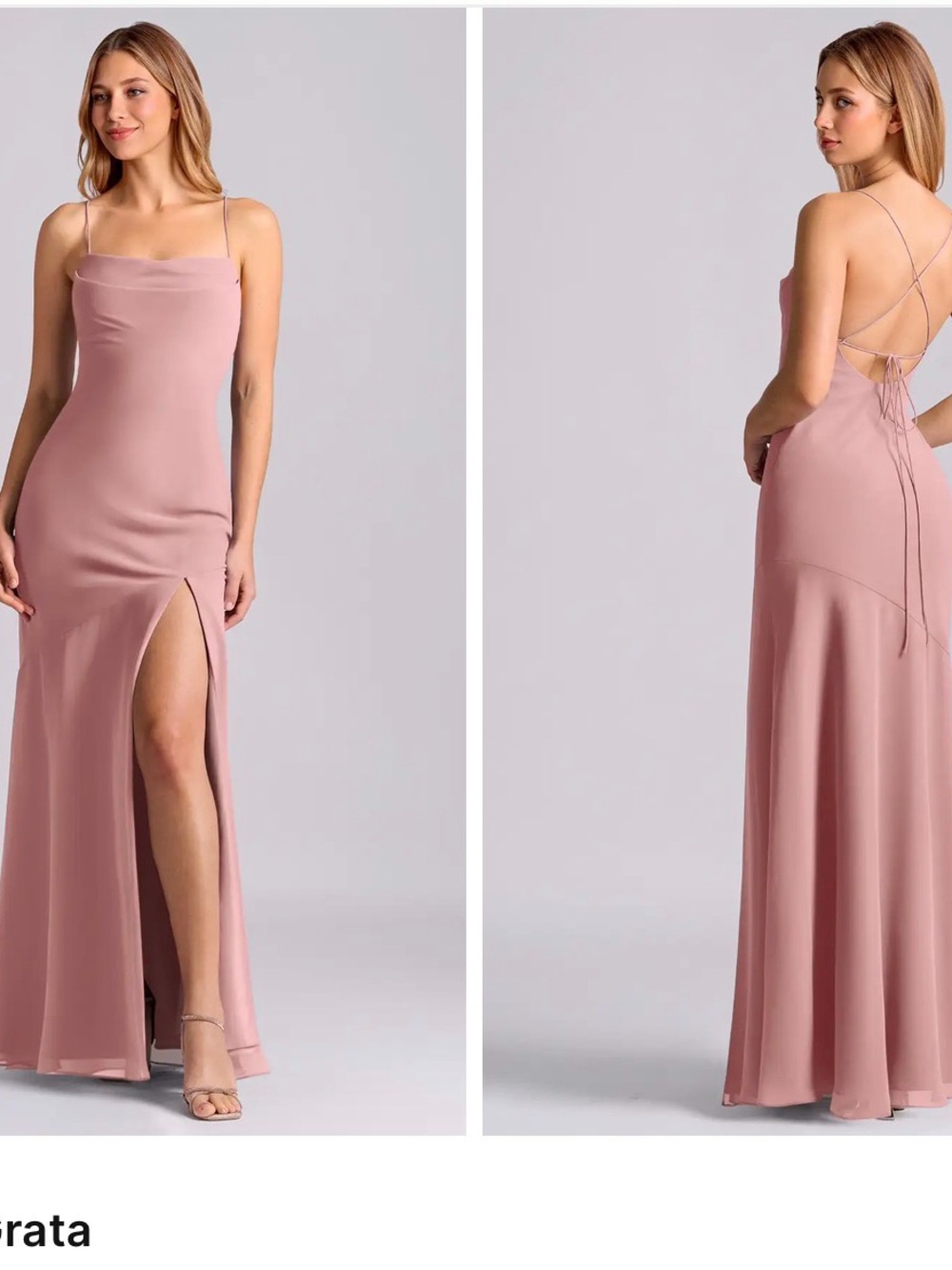Azazie “Grata” Bridesmaid Dress, Dusty Rose